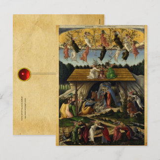 MYSTISCHE GEBURT von Sandro Botticelli ,Weihnachte Feiertagspostkarte