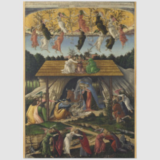 MYSTISCHE GEBURT von Sandro Botticelli ,Weihnachte Seidenpapier