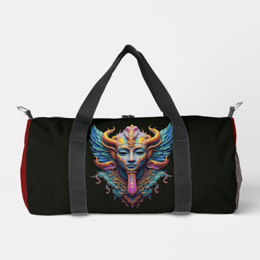 Mystische geflügelte Gottheit Duffle Bag (Vorderseite)
