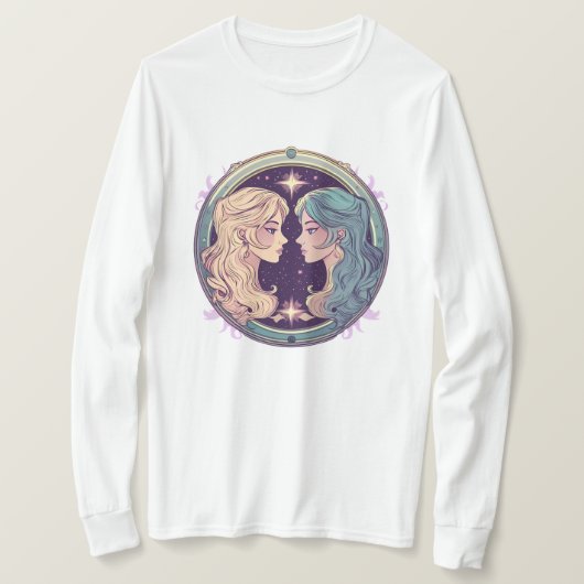 Mystische Gemini-Reflektion T-Shirt (Design vorne)