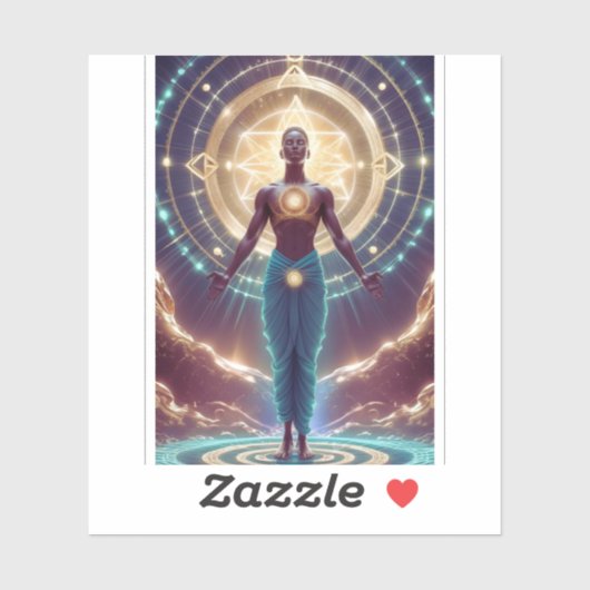 Mystische Geometrie - Strahlung des Souls Aufkleber (Blatt)