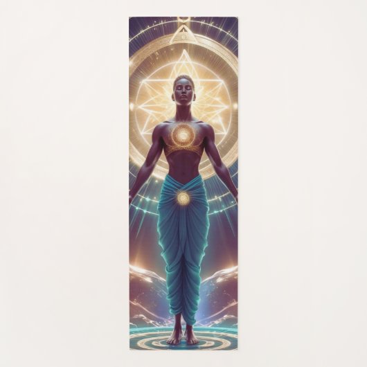 Mystische Geometrie - Strahlung des Souls Yogamatte (Vorderseite)