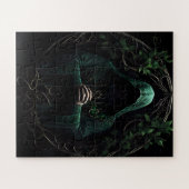 Mystische Gesteinsfigur im grünen Gebet Puzzle (Horizontal)