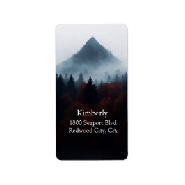 Mystische Gipfel im Nebel Adressaufkleber