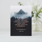 Mystische Gipfel im Nebel Dankeskarte (Stehend Vorderseite)