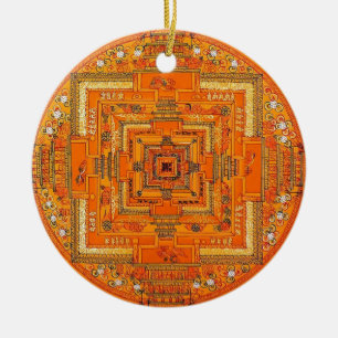 MYSTISCHE GLÜHEN-MANDALA KERAMIKORNAMENT