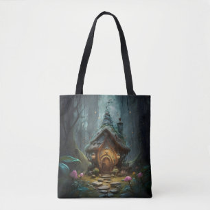 "Mystische Gnomhütte: Whimsical Pilzparadies Tasche