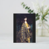 Mystische Gothic Black Gold Fine Art Jaquard Postkarte (Stehend Vorderseite)