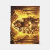 Mystische Göttin des Lichts mit strahlenden Feenfl Fleecedecke (Vorderseite)