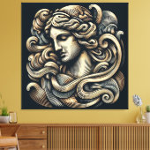 Mystische Göttin - Vintage Gravur Leinwanddruck (Insitu (Wohnzimmer))