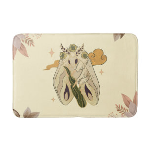 Mystische Grafik, beige Fee Moth Badematte