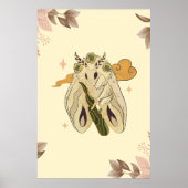 Mystische Grafik, beige Fee Moth Poster (Vorne)