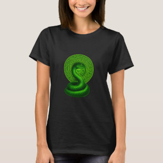 Mystische grüne Schlangengrafik Mandala Frauen Sch T-Shirt