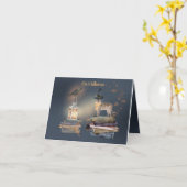 Mystische Halloween-Karte aus der Katze Karte (Gelbe Blume)