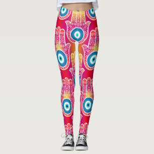Mystische Hamsa: verziert nahtloses Design. Leggings