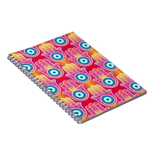 Mystische Hamsa: verziert nahtloses Design. Notizblock (Rechte Seite)