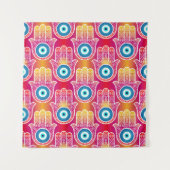 Mystische Hamsa: verziert nahtloses Design. Wandteppich (Vorderseite)