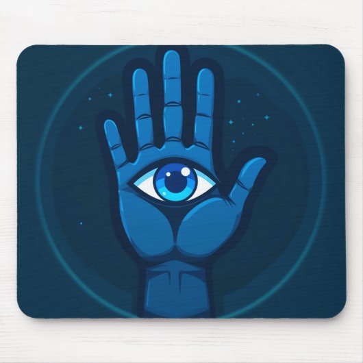 Mystische Hand mit Augensymbol Mousepad (Vorne)