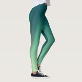 mystische, hellgrüne abstrakte Designkunst Leggings (Rechts)