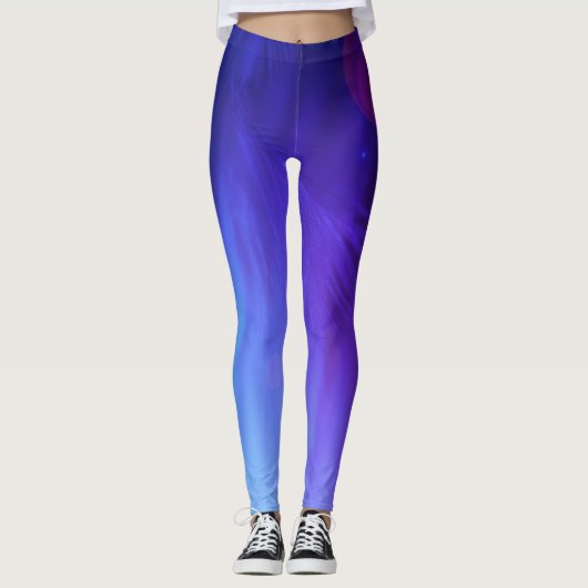 mystische, hellgrüne abstrakte Designkunst Leggings (Vorderseite)