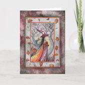 Mystische Hexe-Halloween-Karte Karte (Vorderseite)