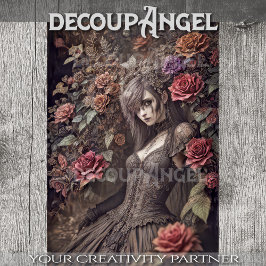 Mystische Hexe: Hannah - Decoupage - Seidenpapier