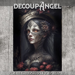 Mystische Hexe: Lavinia - Decoupage - Seidenpapier