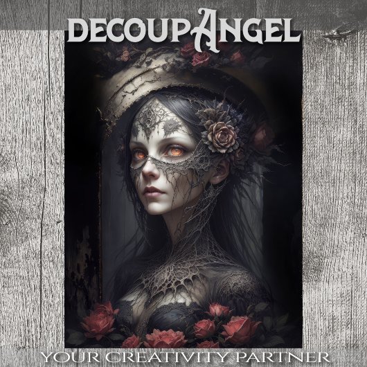 Mystische Hexe: Lavinia - Decoupage - Seidenpapier