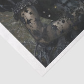 Mystische Hexe mit Katzengespiegeltem Gewebepapier Seidenpapier (Ausschnitt)