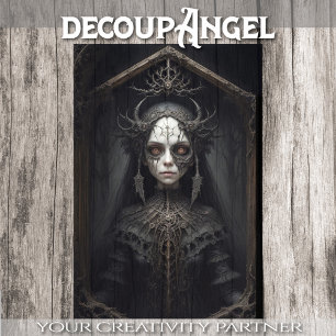 Mystische Hexe: Petra - Decoupage - Seidenpapier