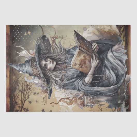 Mystische Hexe Seidenpapier (Vorderseite)