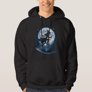 Mystische Hexe Skifahren am Monument Hoodie