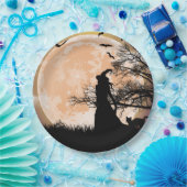 Mystische Hexe und Vollmond Pappteller (Party)