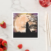 Mystische Hexe und Vollmond Serviette (Beispiel)