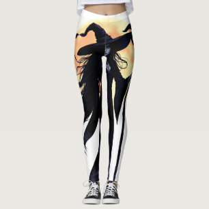 Mystische Hexe unter Vollmond Leggings