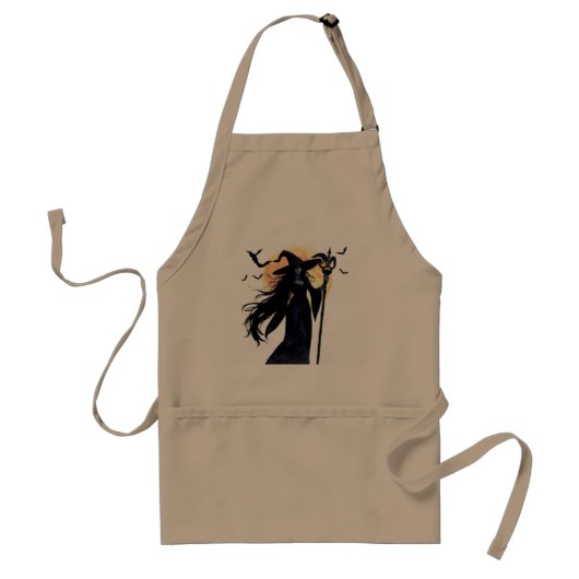 Mystische Hexe unter Vollmond Schürze (Vorne)