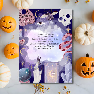 Mystische Hexen-Halloween-Party Einladung