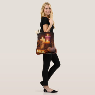 Mystische Hexen verzaubernde Kerzen Herzstein  Tasche