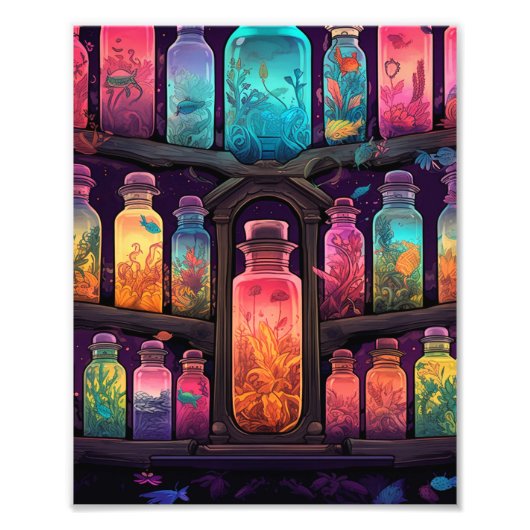 Mystische Hexenhütte Fotodruck (Vorne)