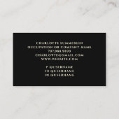 Mystische Himmelscreme Black Sun Moon Visitenkarte (Rückseite)