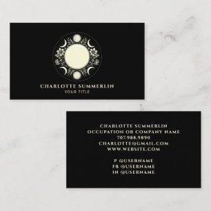 Mystische Himmelscreme Black Sun Moon Visitenkarte