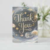 Mystische Himmelsfeier Dankeskarte (Stehend Vorderseite)