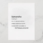 Mystische Himmelsgolden und Silbermonde Folieneinladung (Rückseite)