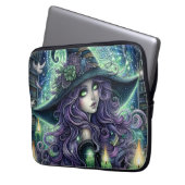 Mystische Himmelshexe Laptopschutzhülle (Vorderseite Links)