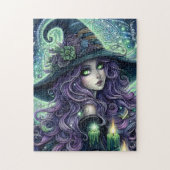 Mystische Himmelshexe Puzzle (Vertikal)
