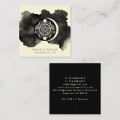 Mystische Himmelsmond-Visitenkarte Quadratische Visitenkarte (Vorne/Hinten)