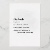 Mystische Himmelsmuscheleinladung Folieneinladung (Rückseite)