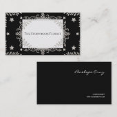 Mystische Himmelsweine Silber und Schwarz Visitenkarte (Vorne/Hinten)