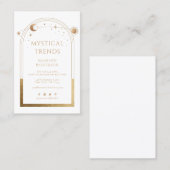 Mystische Himmelswelt White Gold Sun Moon Astronom Visitenkarte (Vorne/Hinten)