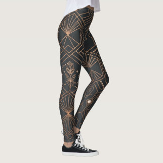Mystische Himmlische Art Deco Geometrische Lotus M Leggings